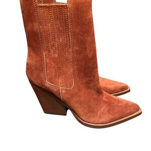 Nine West Tan Suede Heeled Boots
